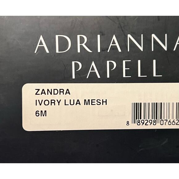 Adrianna Papell Zandra Ivory Lua Mesh Heels 6 M New - Picture 6 of 6